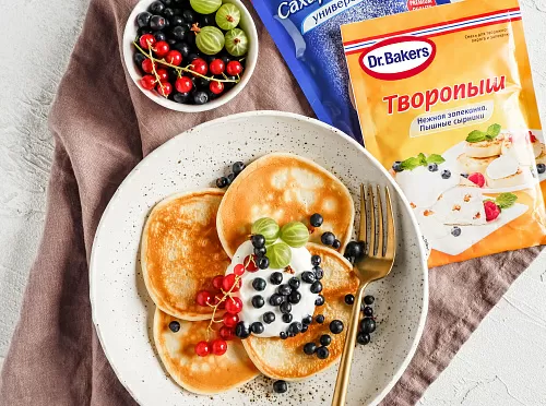 Фото рецепта Творожные оладьи