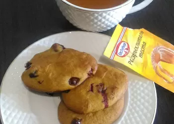 Тыквенное печенье с клюквой