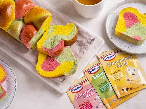 Фото рецепта Разноцветная плетёнка