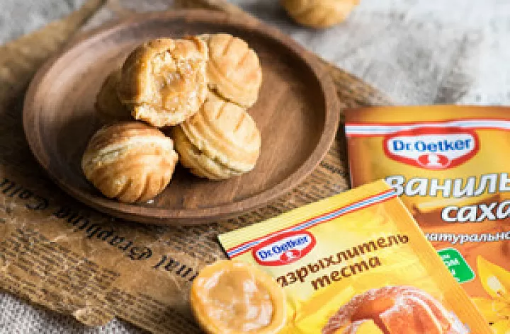 Орешки с варёной сгущёнкой