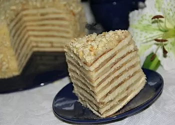 Торт со сгущёнкой на сковородке