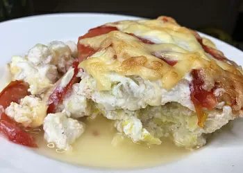 Запеканка из кабачков с курицей