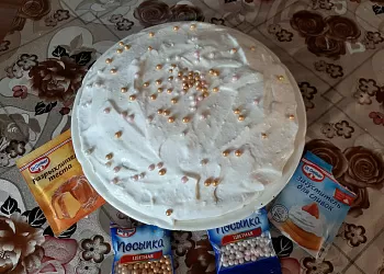 Пирог "Кисельные берега" с кокосом