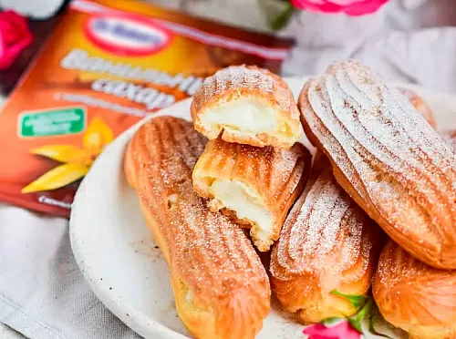 Фото рецепта Эклеры ( пошаговый рецепт)