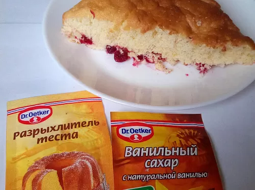 Фото рецепта Шарлотка с клюквой.