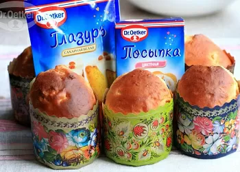 Пасхальный кулич на сливках