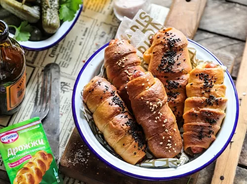 Фото рецепта Сосиски в тесте или Bagel dogs