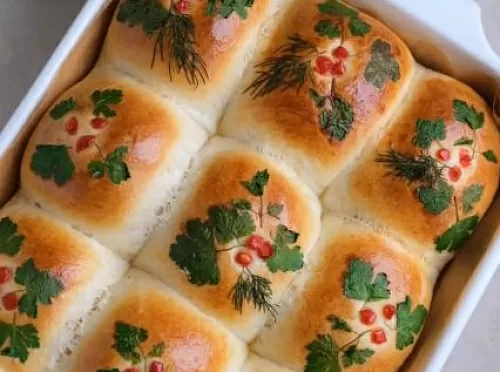 Фото рецепта Булочки с сыром и зеленью