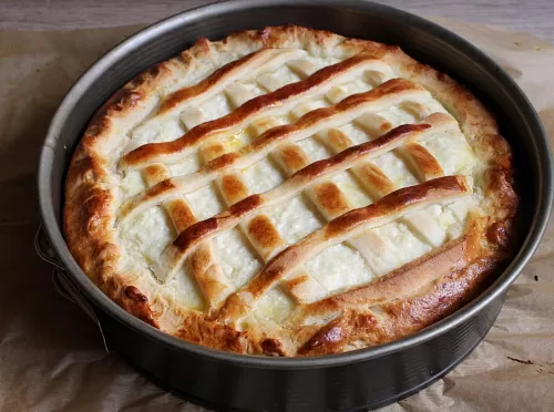 Фото рецепта Пирог с яблочным джемом 