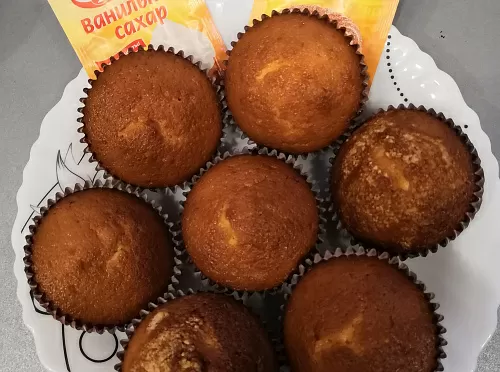 Фото рецепта Воздушные сметанные кексики