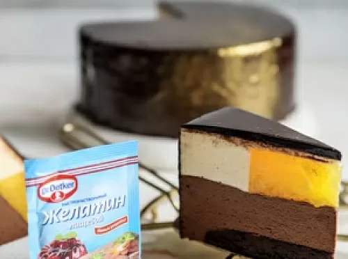 Фото рецепта Муссовый торт шоколад - апельсин