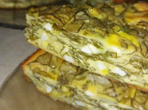 Фото рецепта Заливной пирог с зеленью 