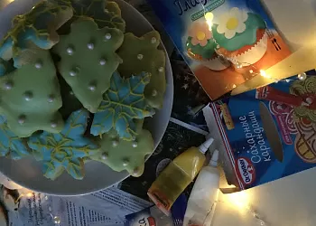 Новогоднее печенье с глазурью