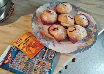 Клубничные кексы