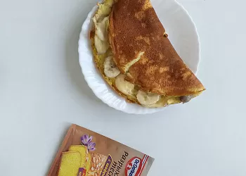 Овсяноблин с сыром и бананом