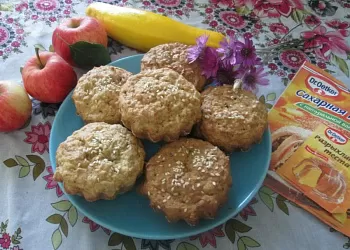 Овсяные кексы из кабачка