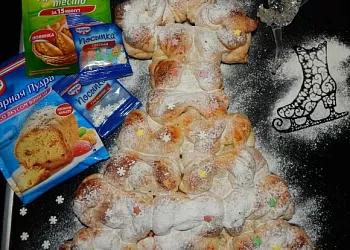 Пирог "Ёлочка" с творожной начинкой