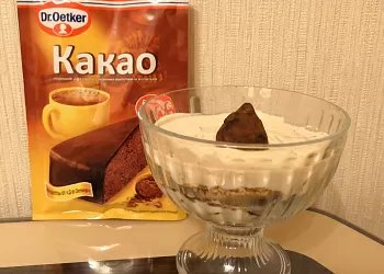Десерт с рикототой и какао