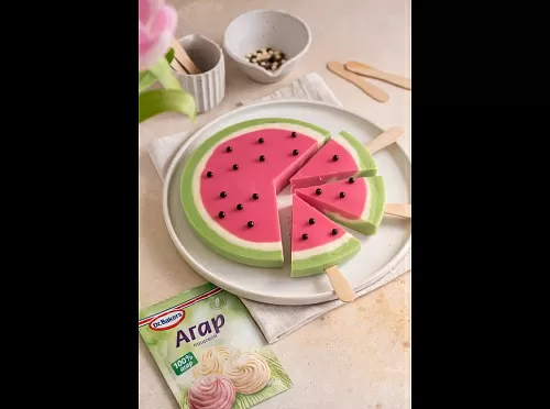 Фото рецепта Летний тренд: пудинг «Арбуз»