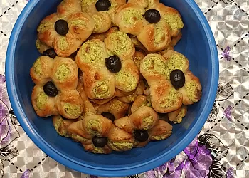 Закусочное сырное печенье "Цветики"