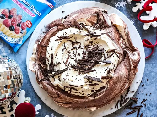 Фото рецепта Шоколадная Павлова