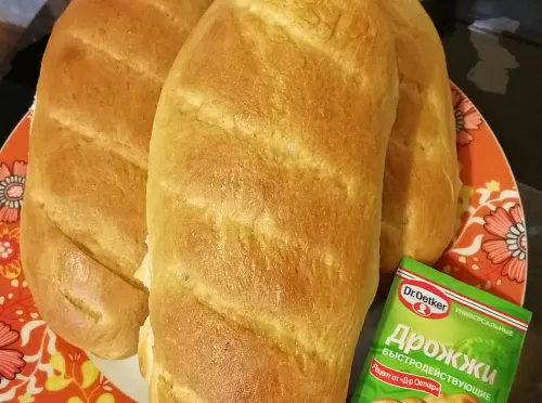 Домашние пышные батоны