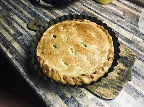 Фото рецепта Капустный пирог с мясом и яйцом