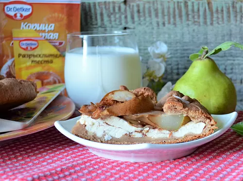 Деревенская галета с сыром и грушами