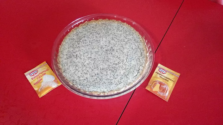 Творожно-маковый пирог из песочного теста