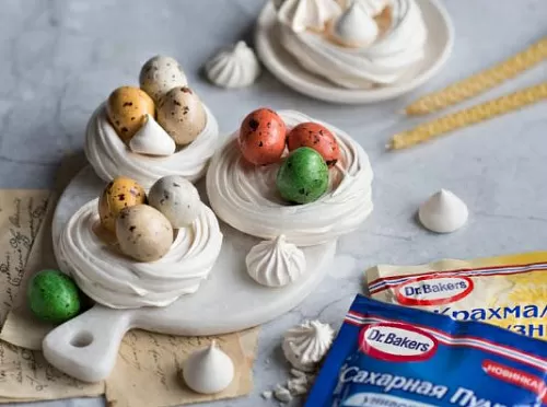 Фото рецепта Меренговые гнёзда