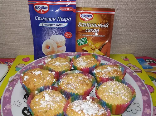 Фото рецепта Полезные творожно-банановые кексы