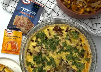 Киш с лисичками