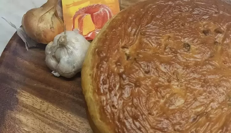 Заливной пирог с курицей и грибами 