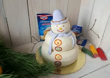 Торт "Снеговик"