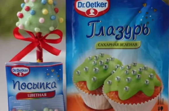 Кейк-попсы «Елочка»