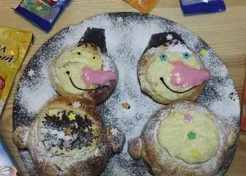 Снеговики-ватрушки