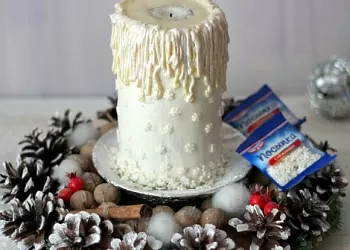 Торт "Рождественская свеча"