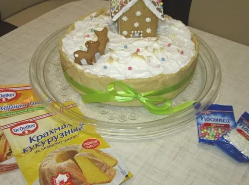 Фото рецепта Лимонный пирог с меренгой &quot;Лесная поляна&quot;