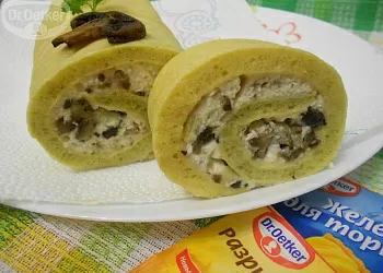 Рулет с шампиньонами