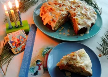 Торт с курагой и орехами