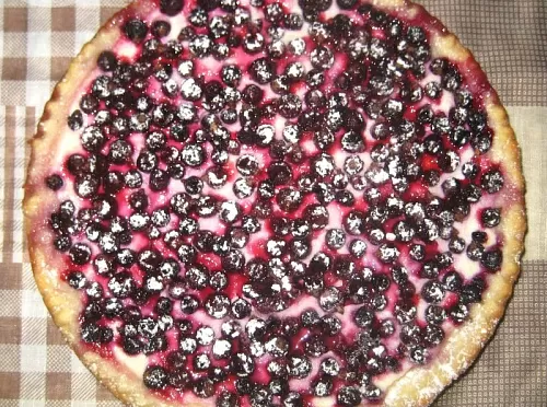 Фото рецепта Пирог с творогом и смородиной