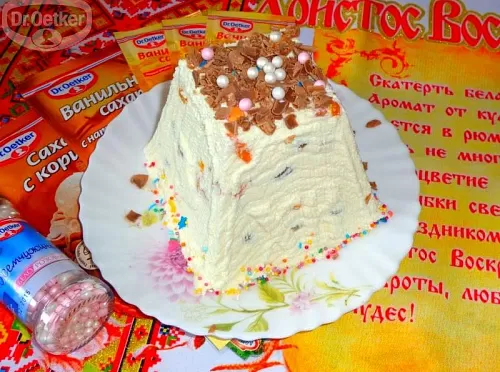 Фото рецепта Творожная пасха "Нежность"