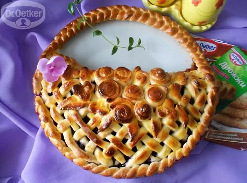 Фото рецепта Пирог &quot; Черничная корзина&quot;