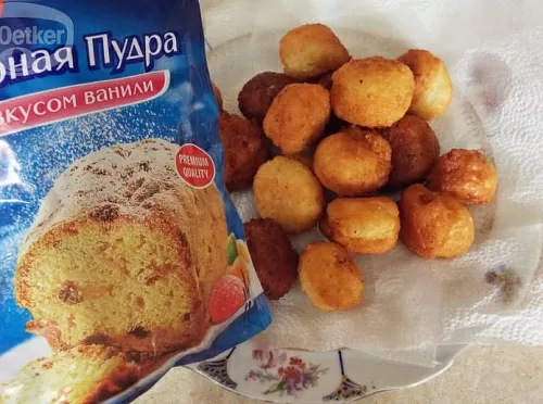 Фото рецепта Творожные пончики &quot;Ням-ням!&quot;