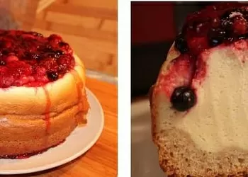 Творожный пирог с ягодами