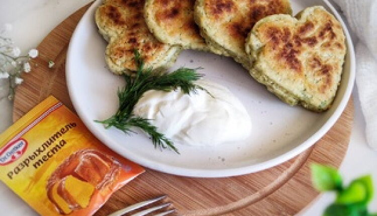 Сырные оладушки с зеленью