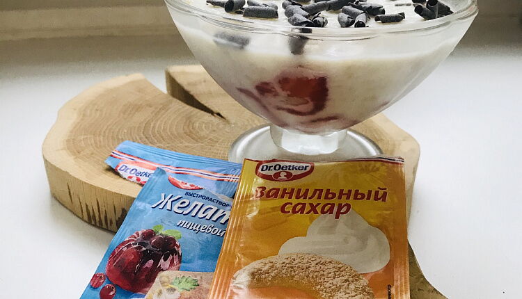 Каша с желе (ленивая овсянка)