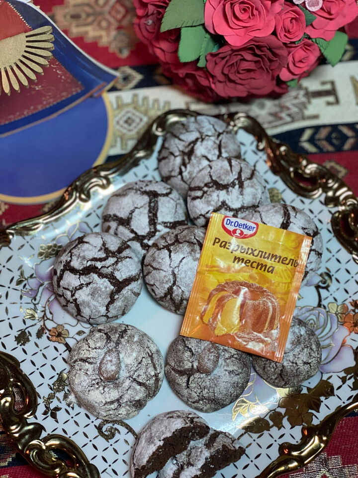 шоколадно миндальное печенье фото