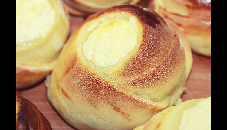 Булочки Розочки с творогом 