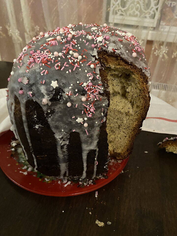 Кулич в хлебопечке на сухих дрожжах фото